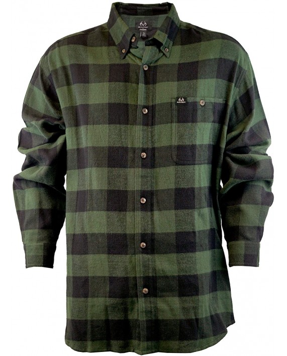Staghorn Mens Realtree Long Sleeve Plaid Flannel