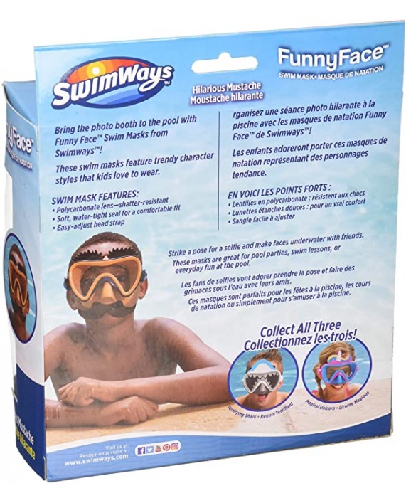 SwimWays 6047310 Swim Ways Funny Face Swim Mask-Mustache Null