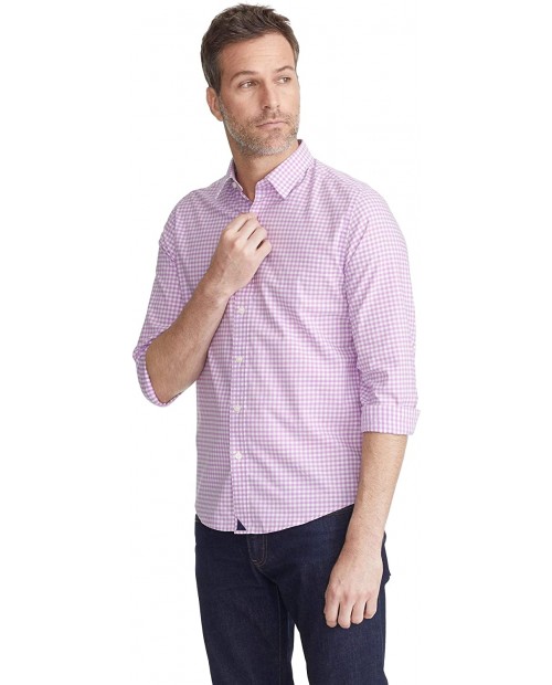 UNTUCKit Meursault Untucked Shirt for Men - Long Sleeve - Purple & White Gingham - XX-Large at  Men’s Clothing store