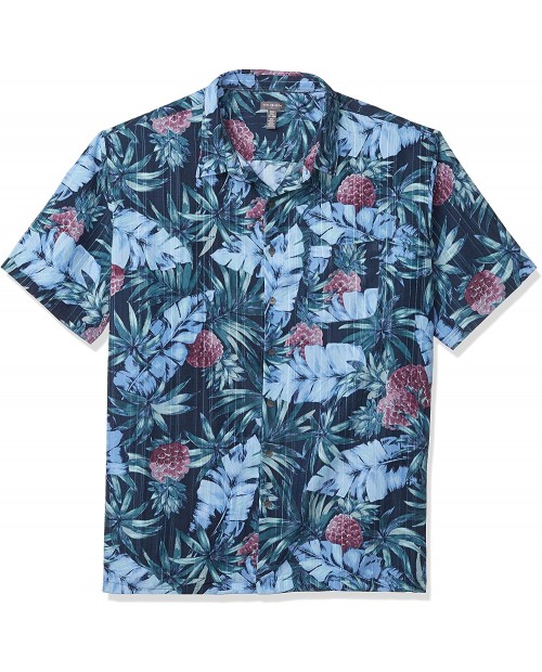Van Heusen Men's Big & Tall Big and Tall Air Tropical Short Sleeve Button Down Poly Rayon Shirt at  Men’s Clothing store