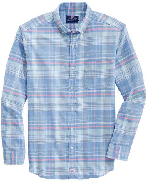 Vineyard Vines Men's Classic Fit Long Sleeve Plaid Shirt in Island Twill at  Men’s Clothing store