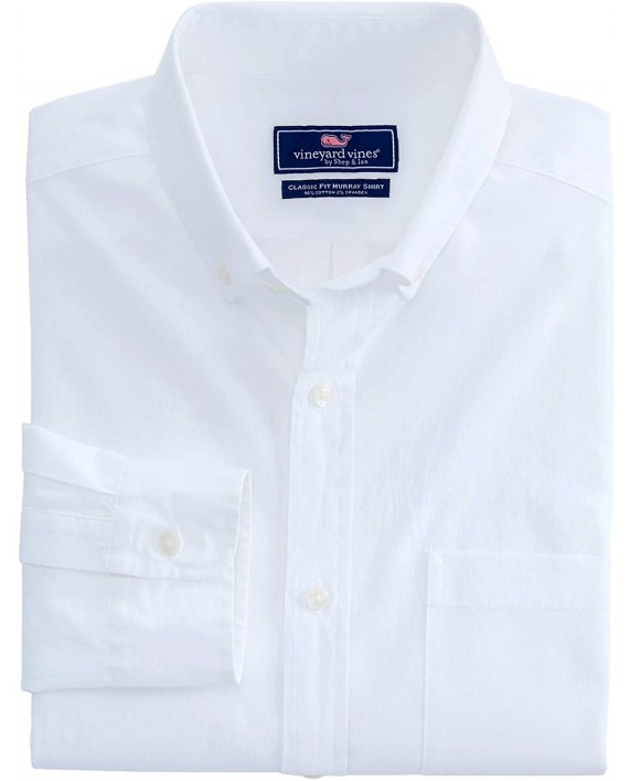 Vineyard Vines Men's Classic Fit Solid Shirt in Stretch Cotton at Men’s Clothing store
