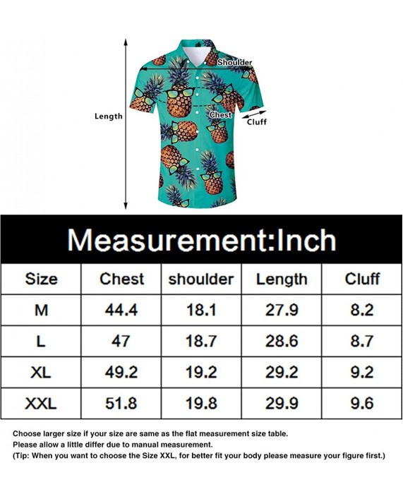 ALISISTER Men's Novelty Button Down Dress Shirts 3D Pattern Summer Hawaiian Tops at Men’s Clothing store