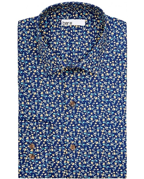 Bar III Mens Slim Fit Floral Button-Down Shirt at  Men’s Clothing store