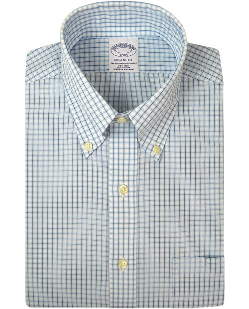 Brooks Brothers Men's Regent Fit All Cotton Non Iron Dress Shirt Burst Plaid at  Men’s Clothing store
