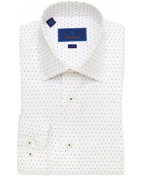 David Donahue Trim Fit Multi Dot Dress Shirt at Men’s Clothing store