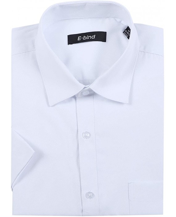 Ebind Mens Short Sleeve Shirts Classic Solid Oxford Shirt at Men’s Clothing store