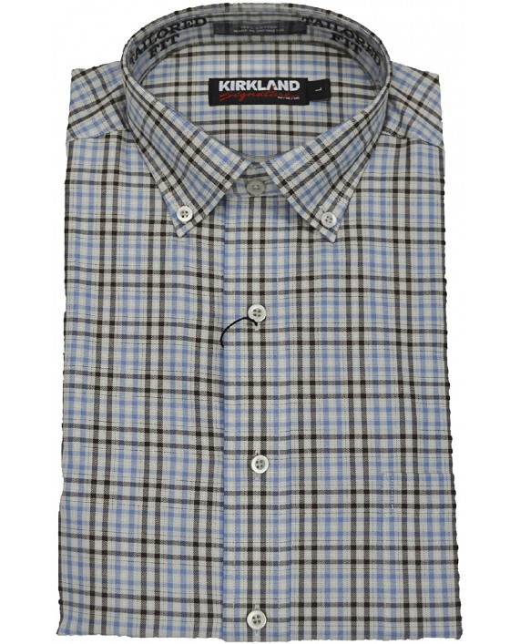 Kirkland Signature Mens Long Sleeve Twill Sport Tailored Shirt at Men’s Clothing store