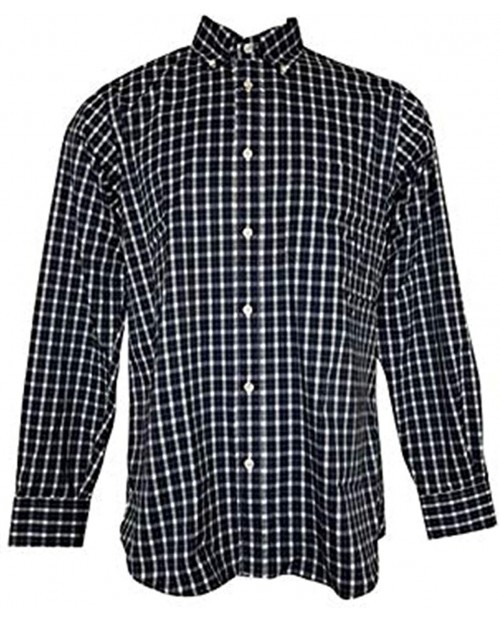 Nautica Men’s Performance Active Stretch Long-Sleeve Wrinkle Free Wicking Button Down Shirt Casual Dress Shirts 15.5x32 33 Dark Blue Plaid at  Men’s Clothing store