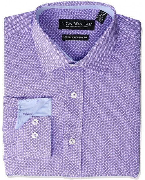 Nick Graham Men's Wall Street Spread Collar Dress Shirt at  Men’s Clothing store