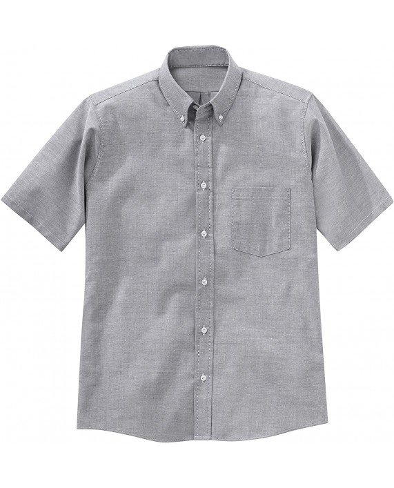 Red Kap Men's Executive Oxford Dress Shirt Short Sleeve at Men’s Clothing store