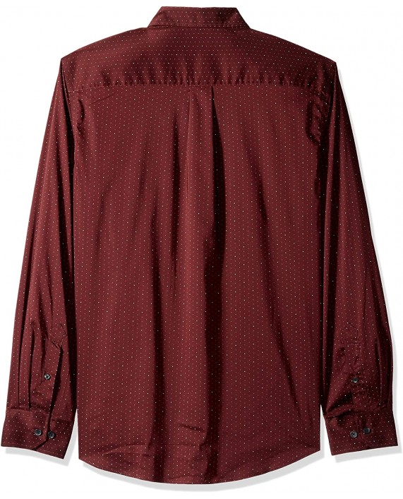 Van Heusen Men's Slim Fit Flex Long Sleeve Button Down Stretch Print Shirt at Men’s Clothing store