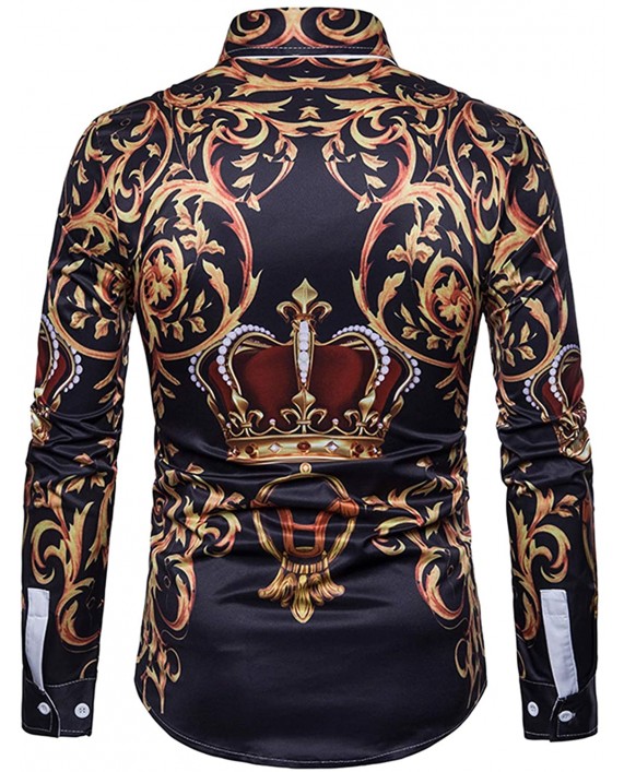 WHATLEES Mens Fashion Luxury Casual Slim Fit Stylish Long Sleeve Dress Shirts at Men’s Clothing store