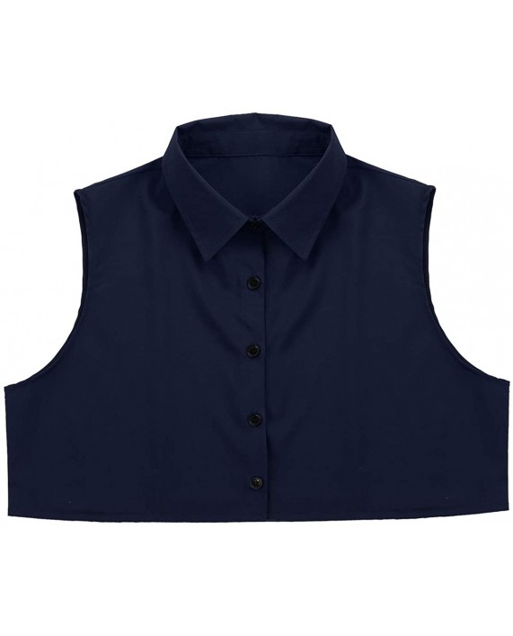 YOOJOO Fake Collar Detachable Dickey Collar Solid Color Half Shirts False Collar for Young Man at Men’s Clothing store