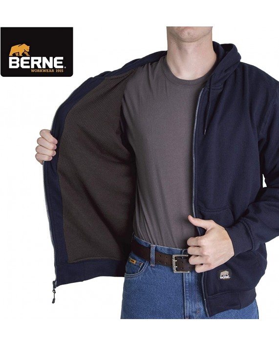 Berne mens Original Thermal-lined Hooded Sweatshirt at Men’s Clothing store