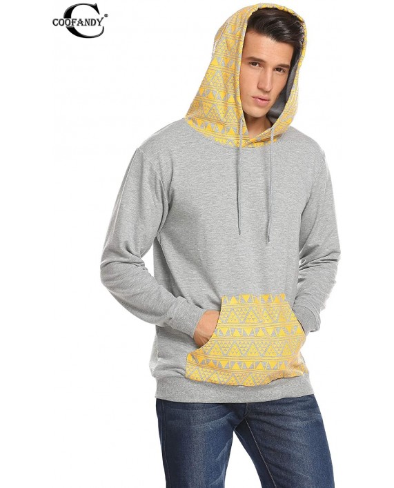 COOFANDY Mens Hip Pop Hoodies Sweatshirt African Dashiki Long Sleeve Pullover Pocket Tops at Men’s Clothing store