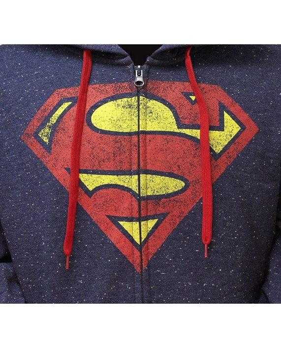 DC Comics Superman Logo Blue Graphic Zipper Hoodie - Large at Men’s Clothing store