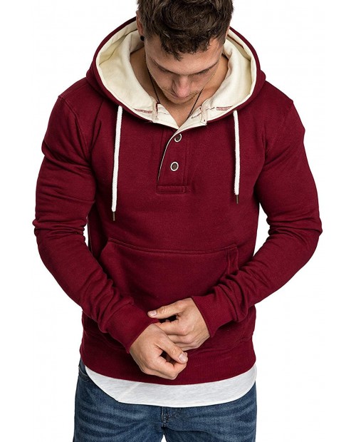 Fashion Mens Athletic Hoodies T-Shirts - Casual Sport Sweatshirt Solid Color Fleece Pullover Top at  Men’s Clothing store