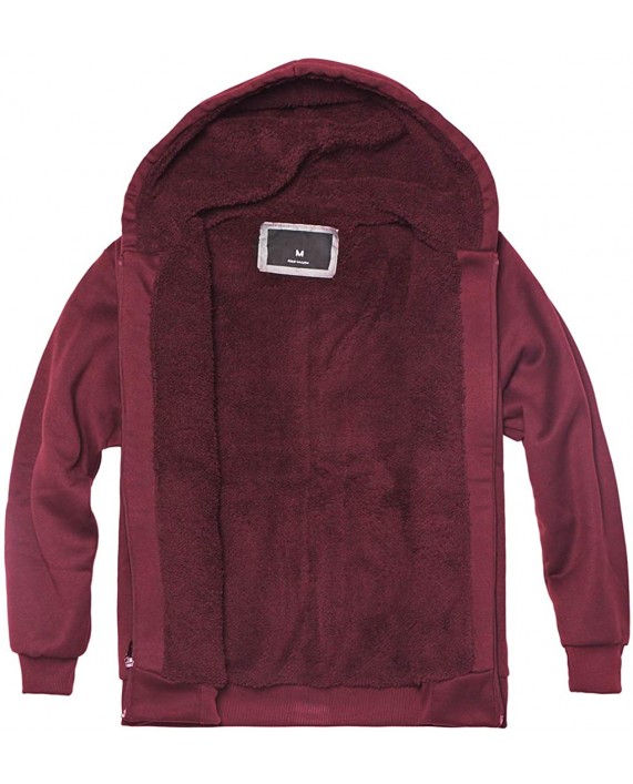 Gary Com Heavyweight Sherpa Hoodies for Men Thick Fleece Lined Full Zip Up Winter Warm Sweatshirts Work Jackets at Men’s Clothing store