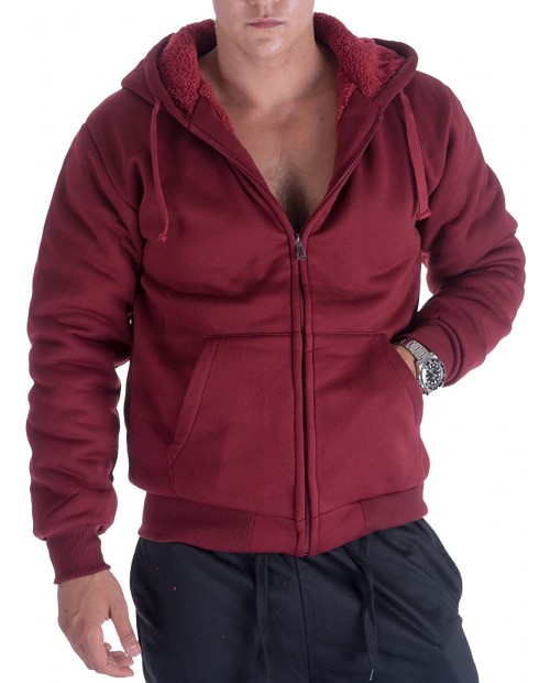 Gary Com Heavyweight Sherpa Hoodies for Men Thick Fleece Lined Full Zip Up Winter Warm Sweatshirts Work Jackets at  Men’s Clothing store
