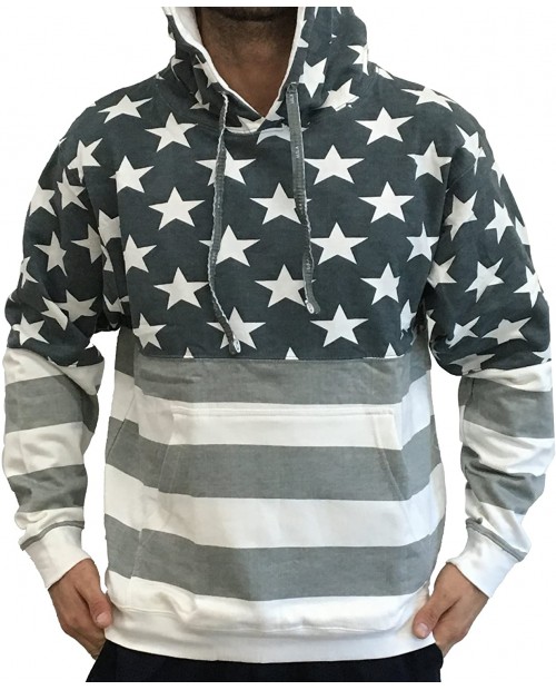 Licensed Mart Unisex Proud American Flag PullOver Hoodie Sweatshirt