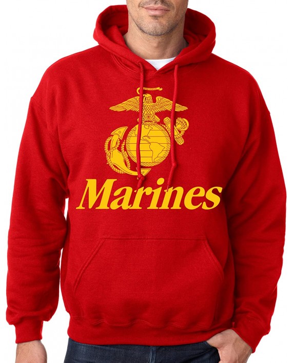 Marines Red USMC Hoodie at Men’s Clothing store