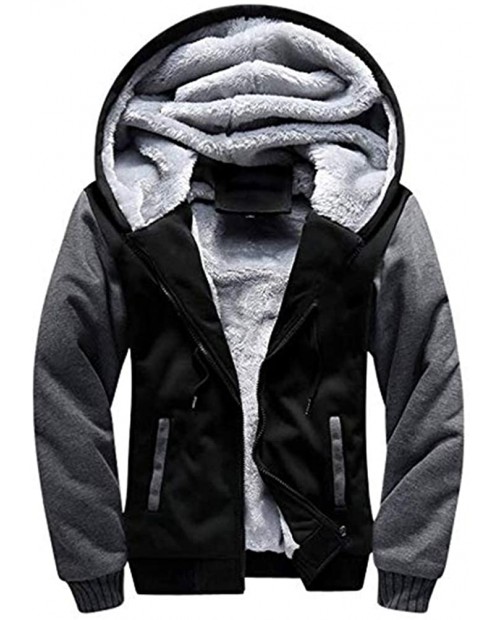 Men's Fleece Thick Pullover Winter Jackets Hooded Hoodies Sweatshirt Wool Warm Sports Coats at  Men’s Clothing store