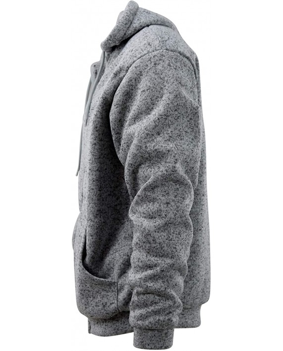Mens Full Zipper Fleece Basic Hoodie with Lining at Men’s Clothing store