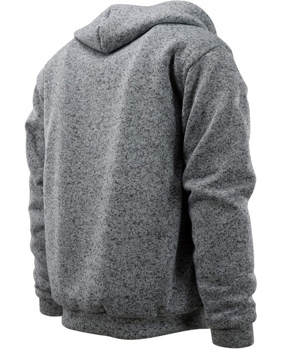 Mens Full Zipper Fleece Basic Hoodie with Lining at Men’s Clothing store