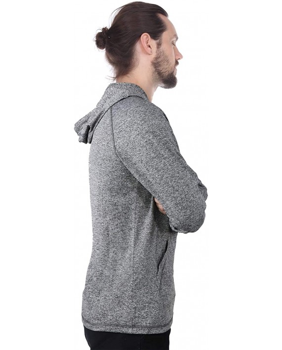 Men's Long Sleeve Pullover Hoody Sweatshirt Melange Polyester Spandex at Men’s Clothing store