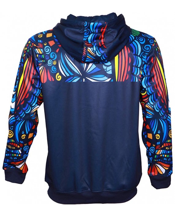 nuojiaen Men's Sweater Long Sleeve Casual Fashion Full Zipper Hoodies with Pockets 3D Printed Full Sublimation