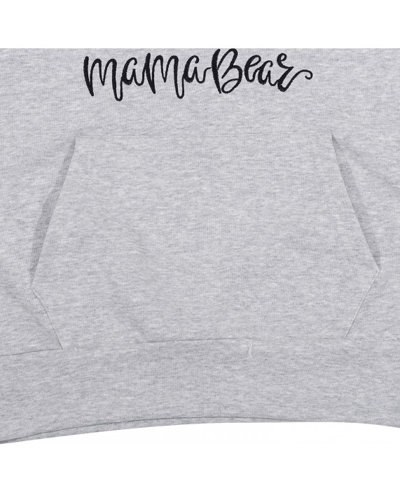 PopReal Family Matching Outfits Bear Valentine's Day Hoodies with Pocket Mommy and Me Outfits