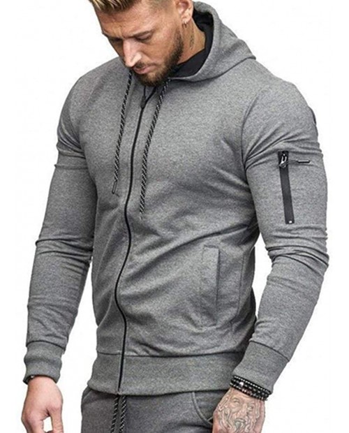 Rela Bota Men's Fashion Hoodies Sweatshirt Full-up Pullover Zip Stitching Sport Jacket with Pocket at  Men’s Clothing store