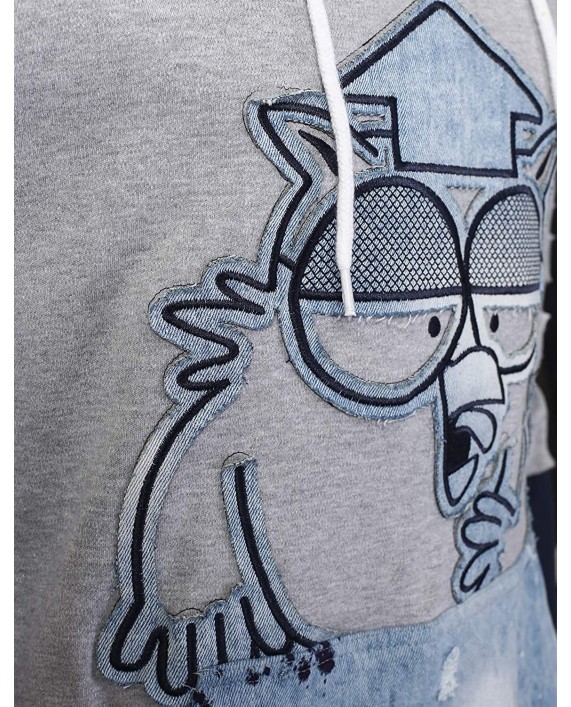 URBANCREWS Mens Hipster Hip Hop Long Sleeve Pullover Hoodie Shirt at Men’s Clothing store