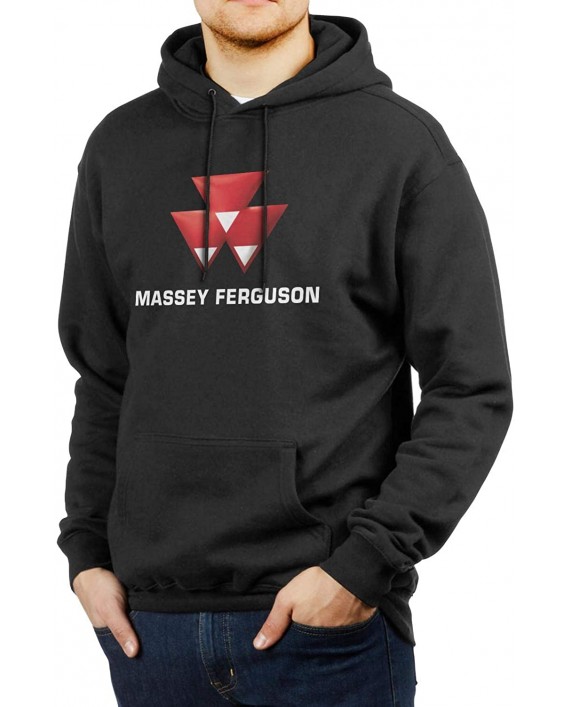 Zrkmh Mens Fashion Hoodie Massey-Ferguson Hoodies Logo Pullover Sweatshirt Designer Black Hoodied Cool Street Style at Men’s Clothing store